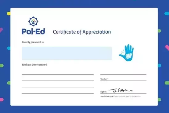 Supporting image for Certificate of Appreciation